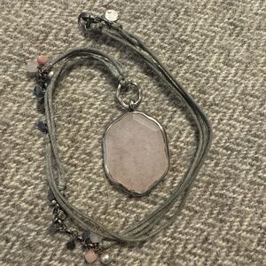 Silpada Silver and Pink Pendant Necklace